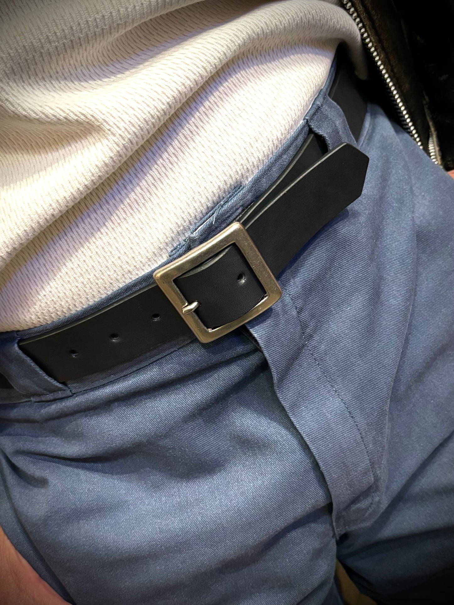 【Leather Belt 30mm】SOL BELT-01BLK