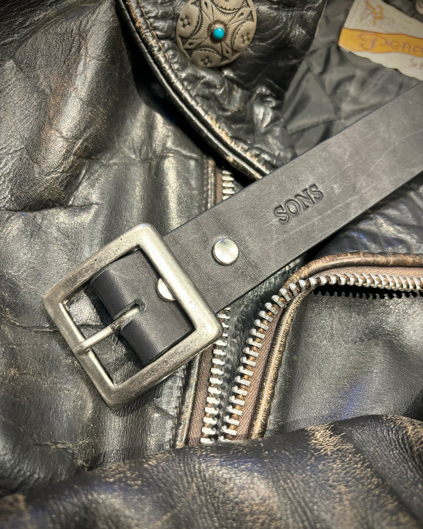 【Leather Belt 30mm】SOL BELT-01BLK