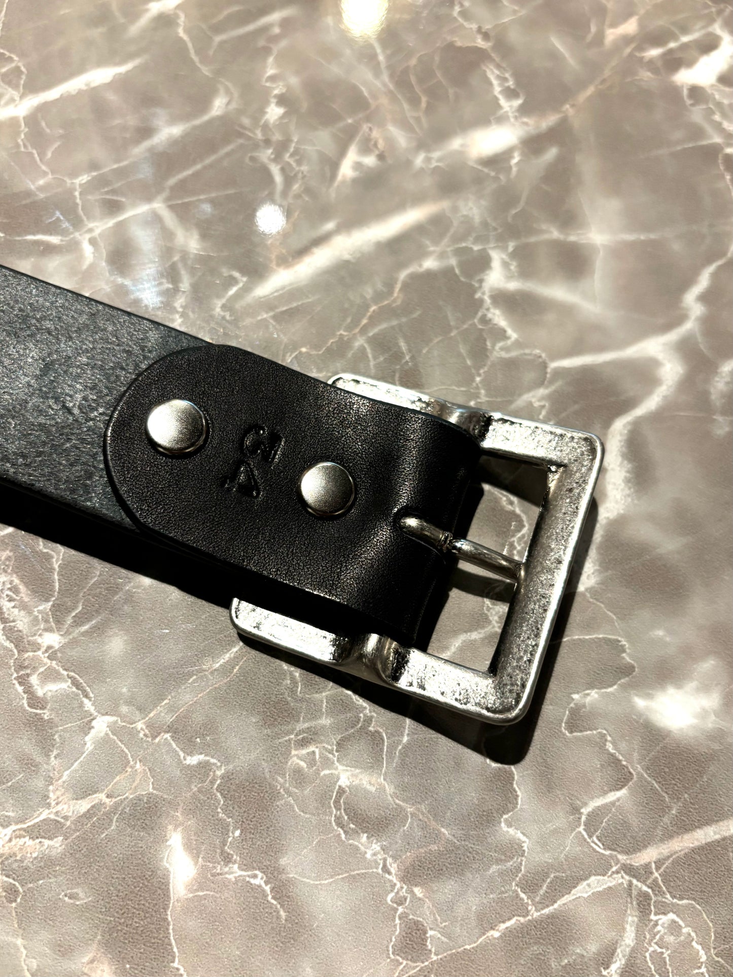 【Leather Belt 30mm】SOL BELT-01BLK