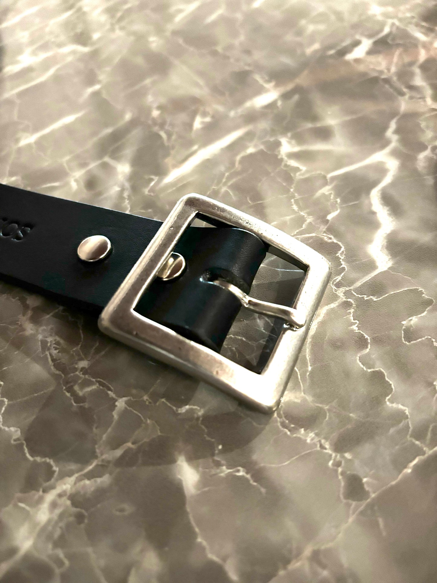 【Leather Belt 30mm】SOL BELT-01BLK