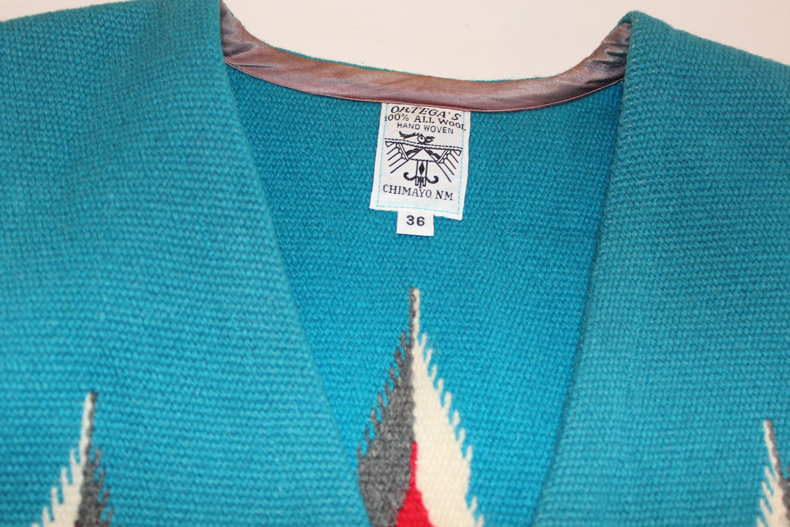 オルテガ ORTEGA'S 手織り チマヨ ベスト ウール パープル 36