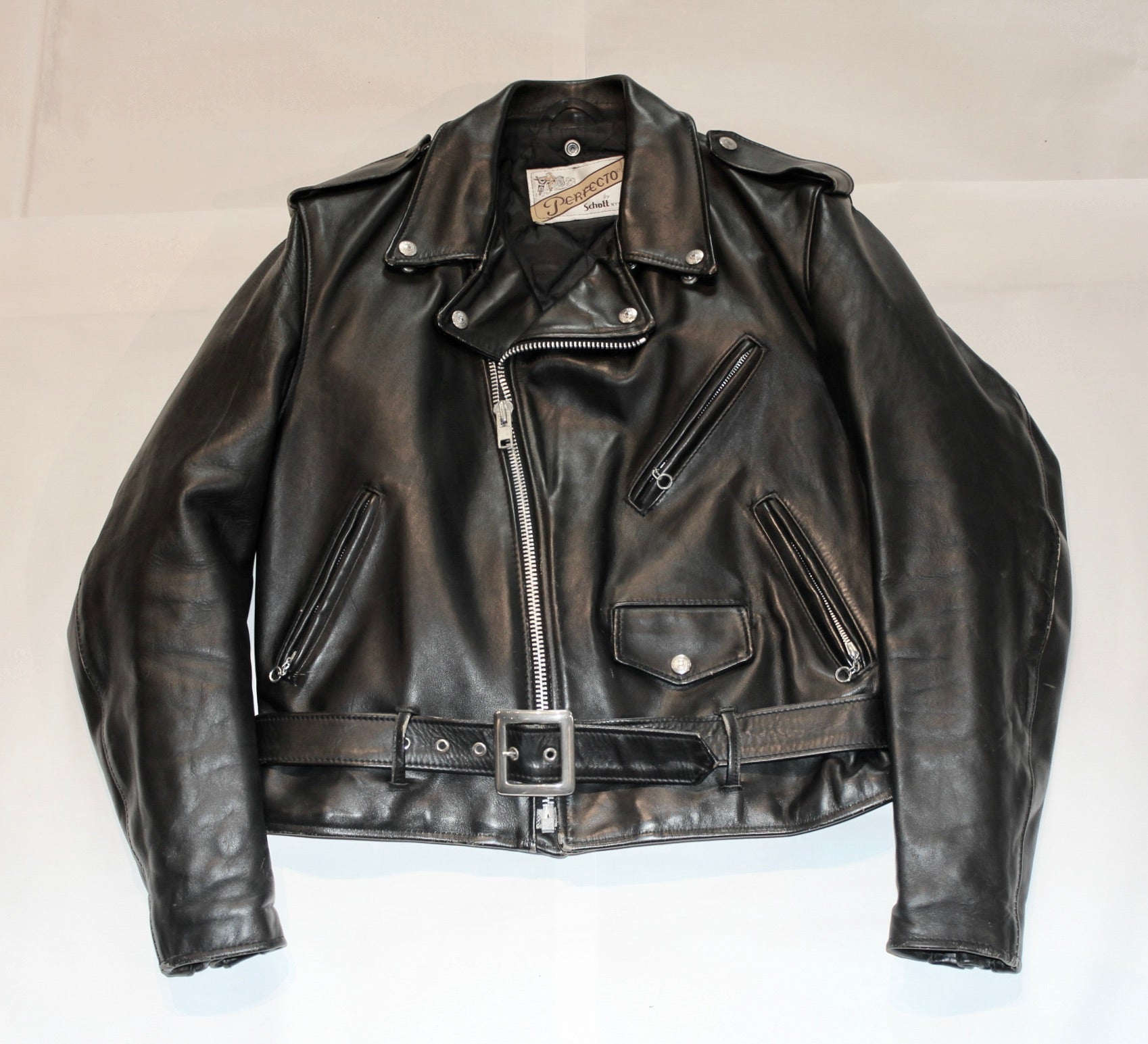 【40 美品 MC Perfectoラベル 90's】ショット 618 ライダース 黒 Schott SONSOFLIBERTY S-39