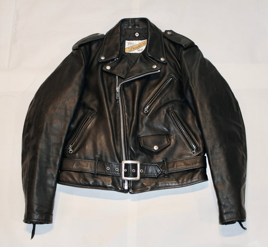 【40 美品 MC Perfectoラベル 90's】ショット 618 ライダース 黒  Schott SONSOFLIBERTY  S-37