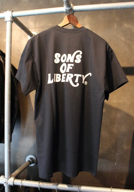 【Back Print T BLACK】プリントTシャツ 黒  SONSOFLIBERTY  SST-01BLK