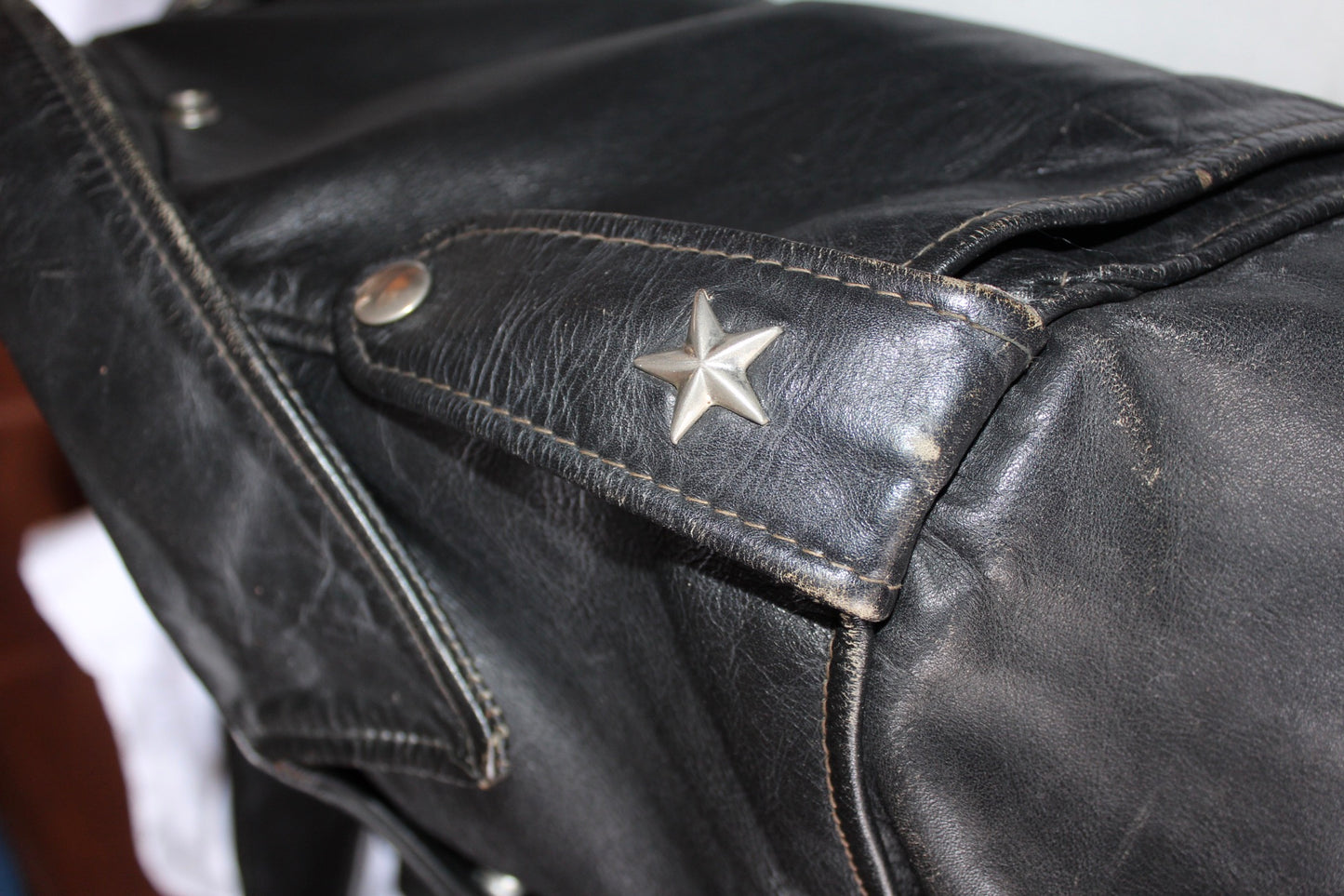 【40 希少美品 Bull Perfecto/ Brosラベル 70's ONE STAR】ショット 618 ワンスターライダース 黒 Schott SONS OF LIBERTY  S-66