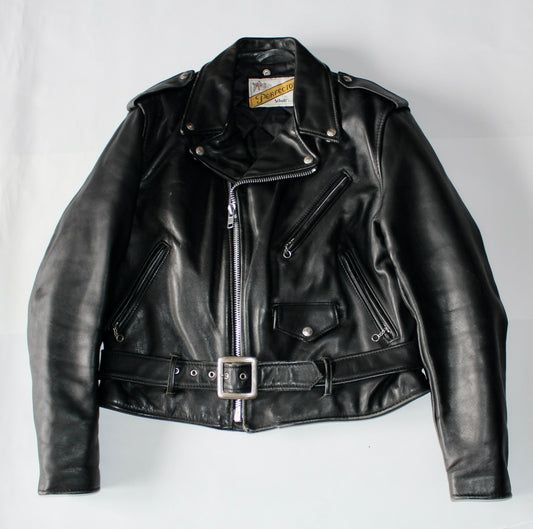 【42 MC Perfectoラベル 90's】ショット 618 ライダース 黒 Schott SONSOFLIBERTY  S-75